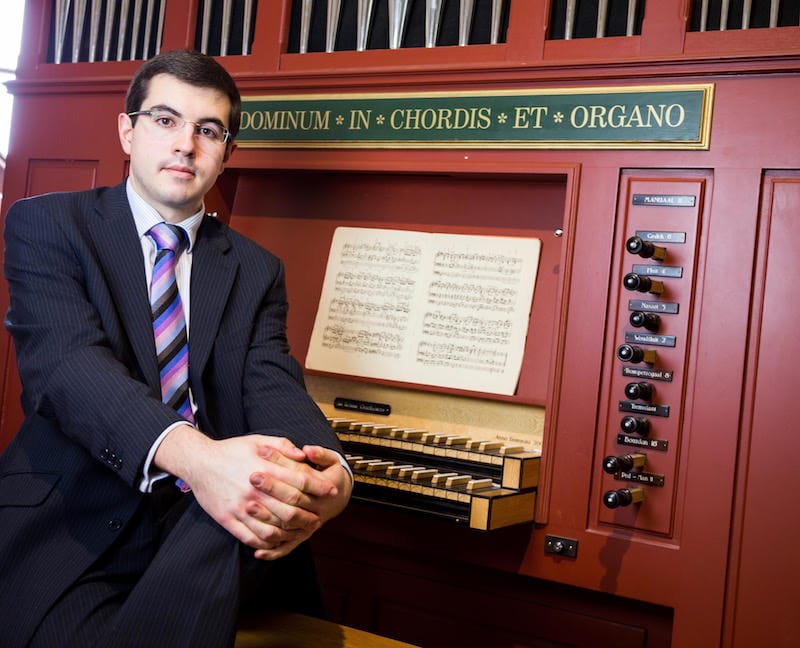 David Thomas at the organ